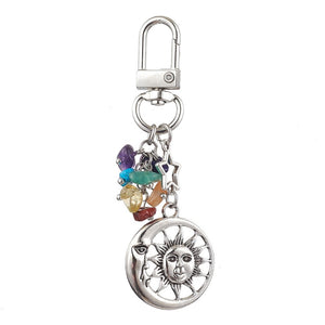 Sun and Moon Chakra Keychain