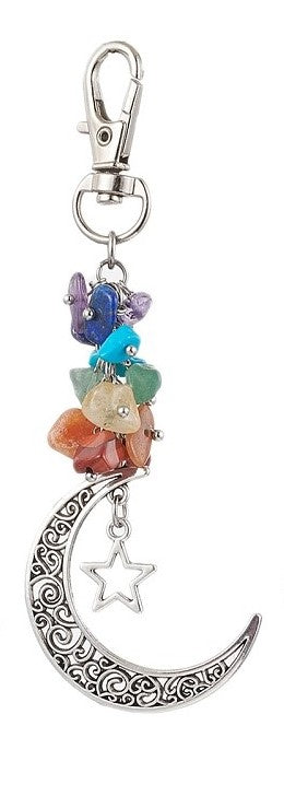 Chakra Moon with Star Bag Clip