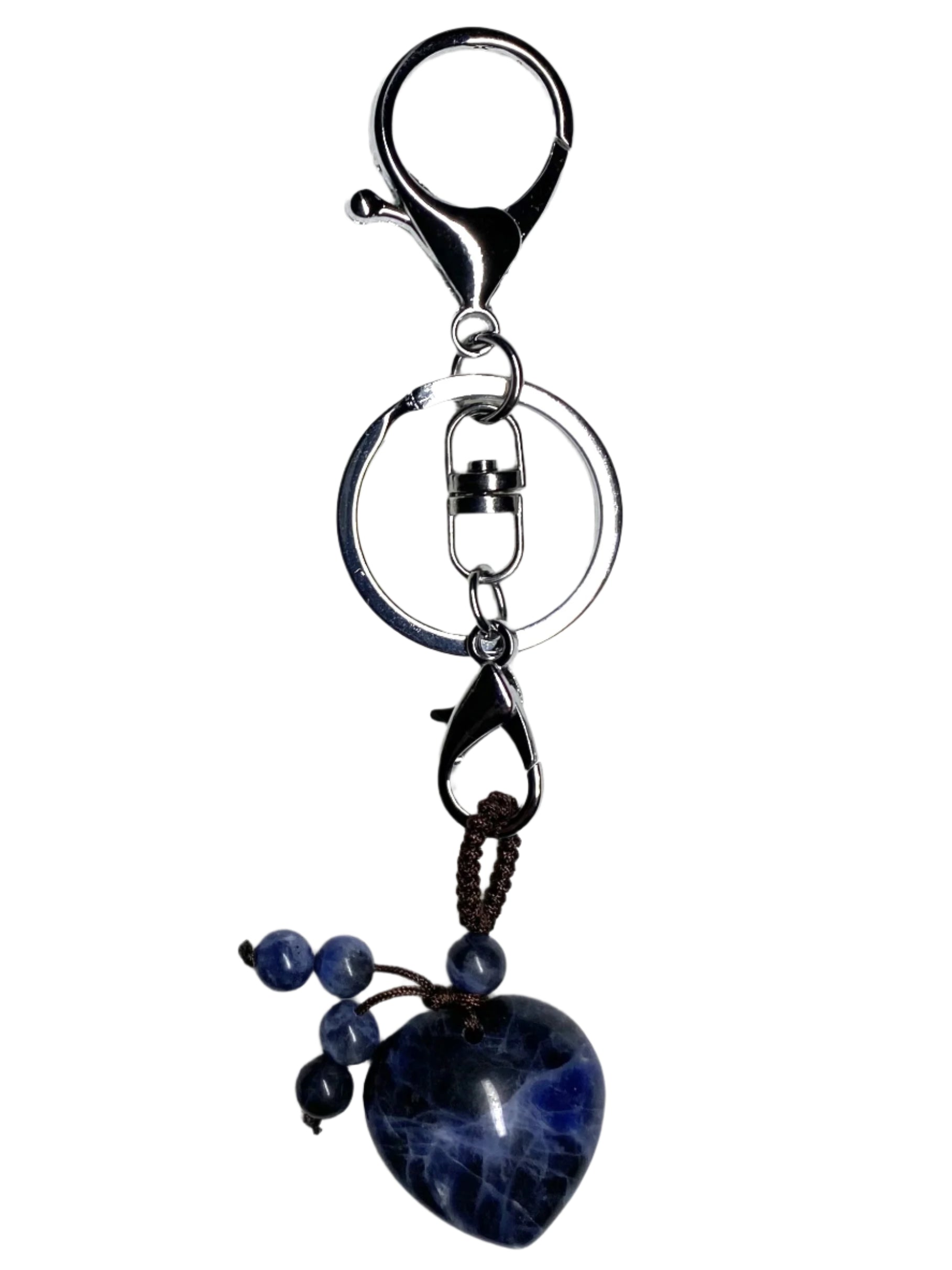 Sodalite Heart Keychain