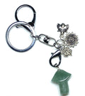 Green Aventurine Mushroom Keychain