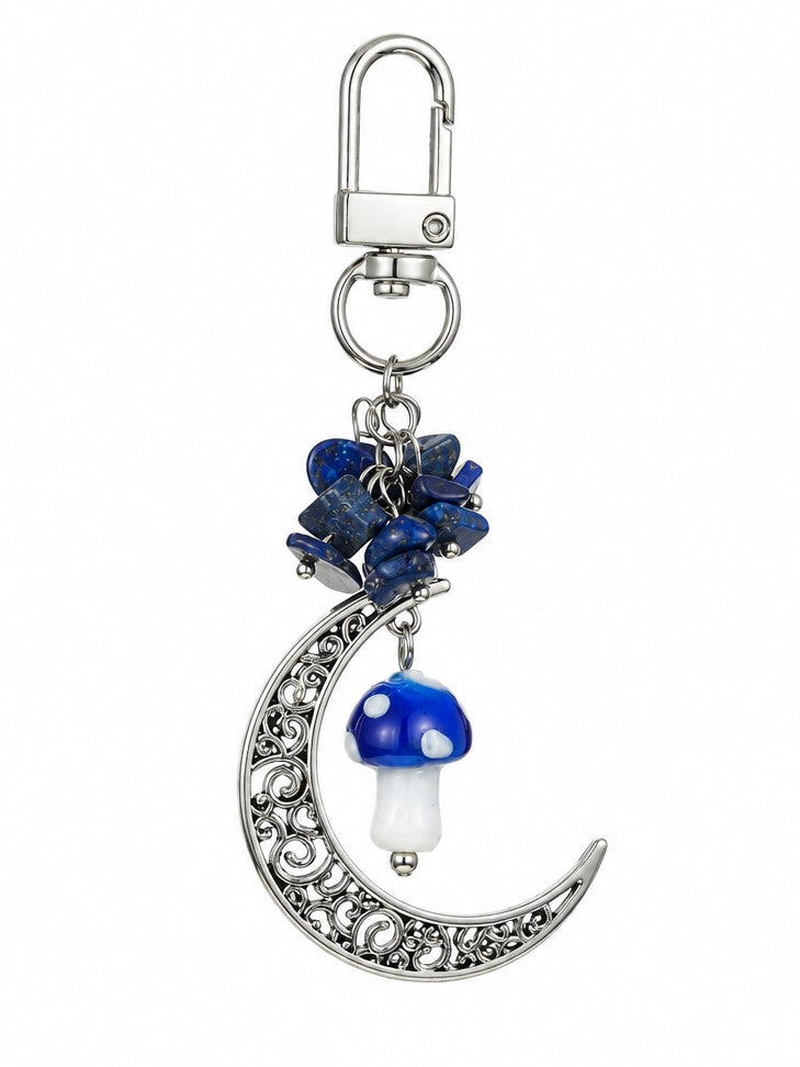 Sodalite Mushroom and Moon Clip