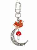 Carnelian Mushroom and Moon clip
