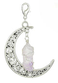 Purple Quartz Wire Wrap w/Moon Bag Clip