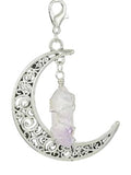 Purple Quartz Wire Wrap w/Moon Clip