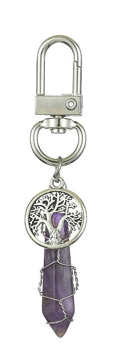 Wire Wrap Amethyst w/Tree Bag Clip