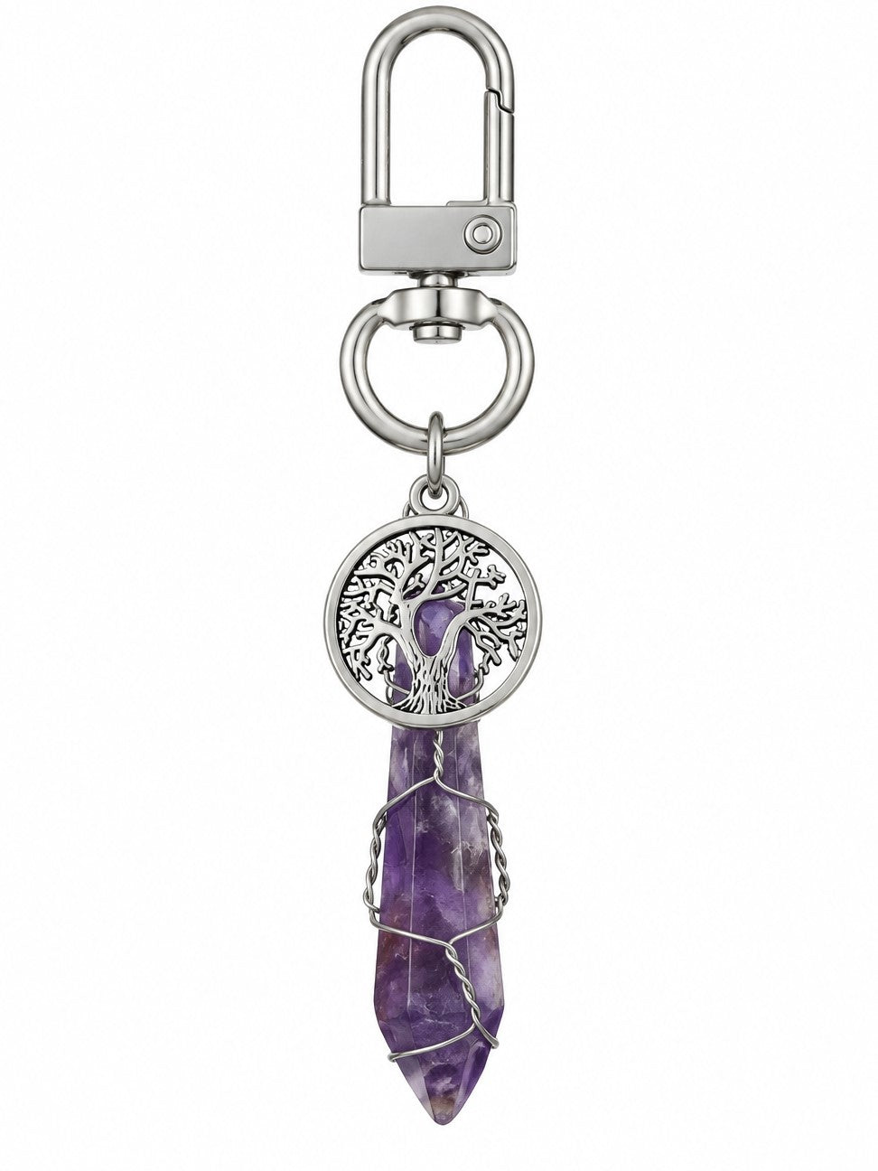 Wire Wrap Amethyst w/Tree Clip