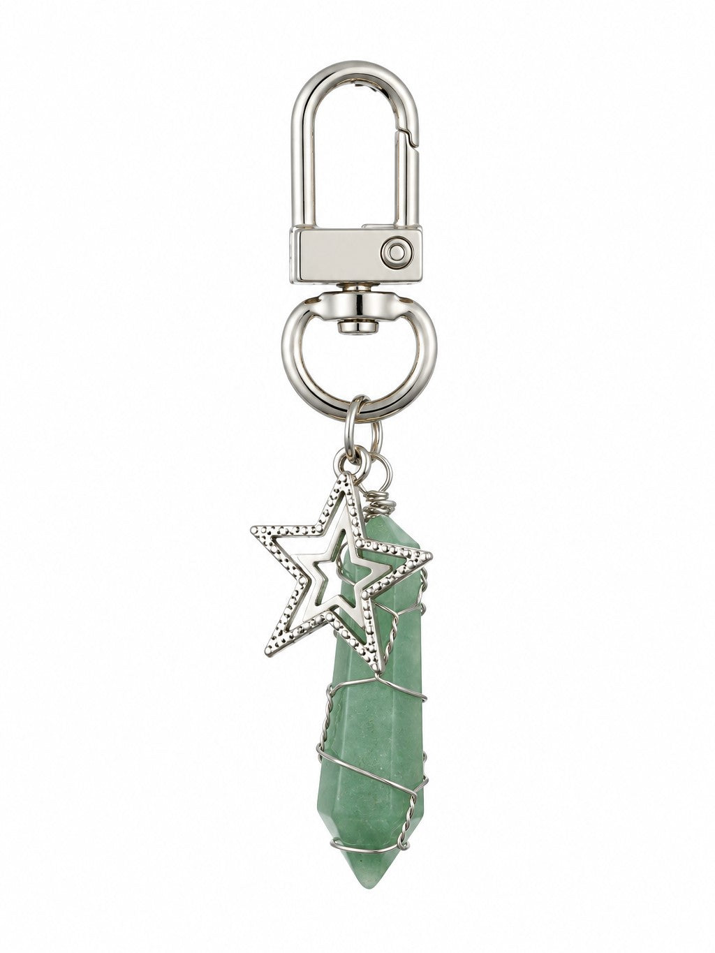 Green Aventurine Wire Wrap w/Star Clip