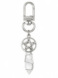 Clear Quartz Wire Wrap Clip w/Pentacle