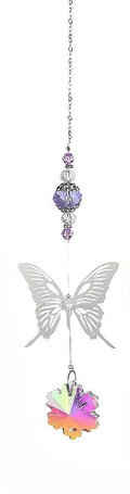 Purple Snowflake Butterfly Suncatcher