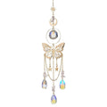Iron Butterfly with Rose Quartz Suncatcher