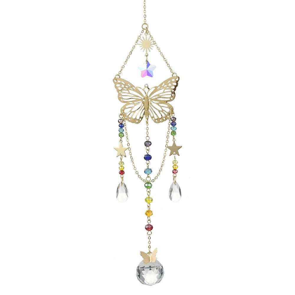 Gold Chakra Butterfly Suncatcher