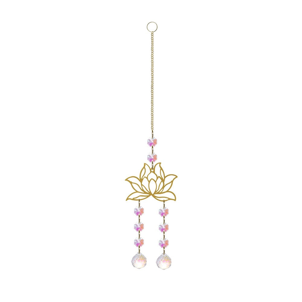 Lotus with  Crystal Ball Suncatcher