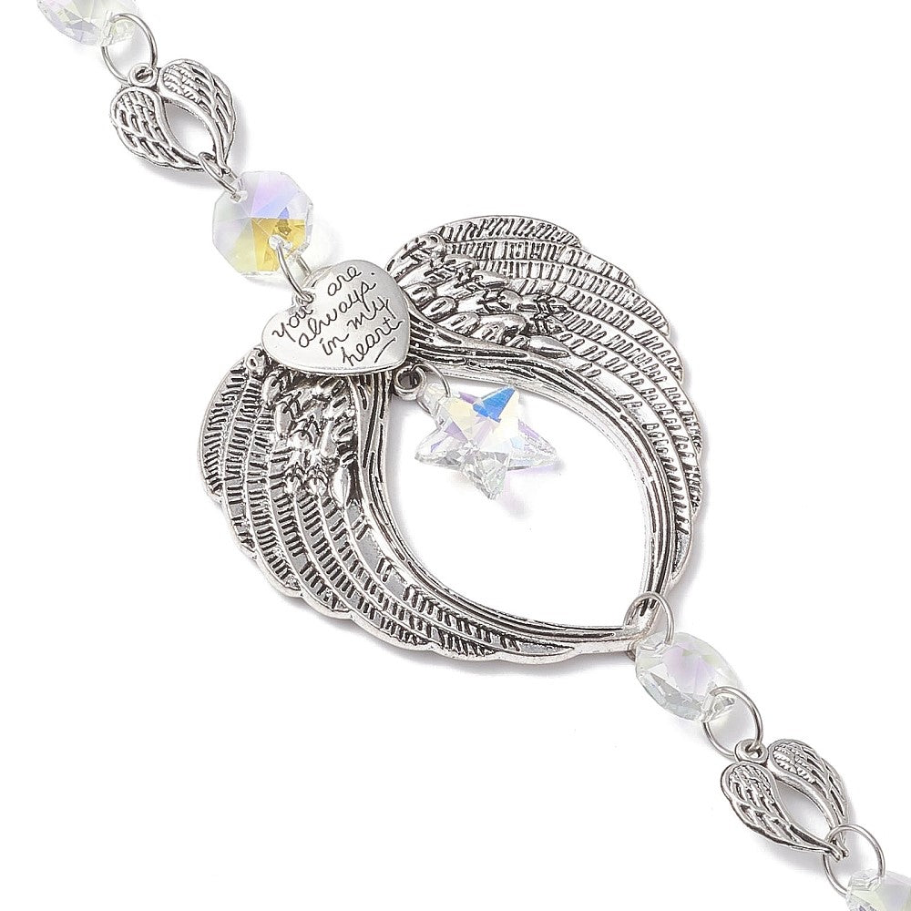 AB Crystal Winged Heart Suncatcher