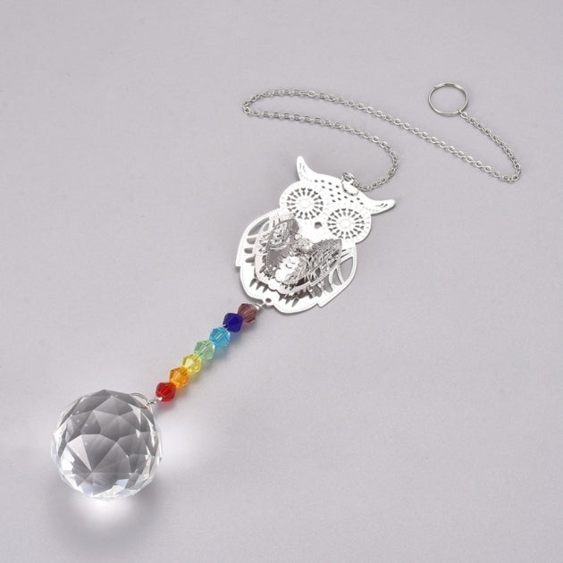Chakra Owl Suncatcher