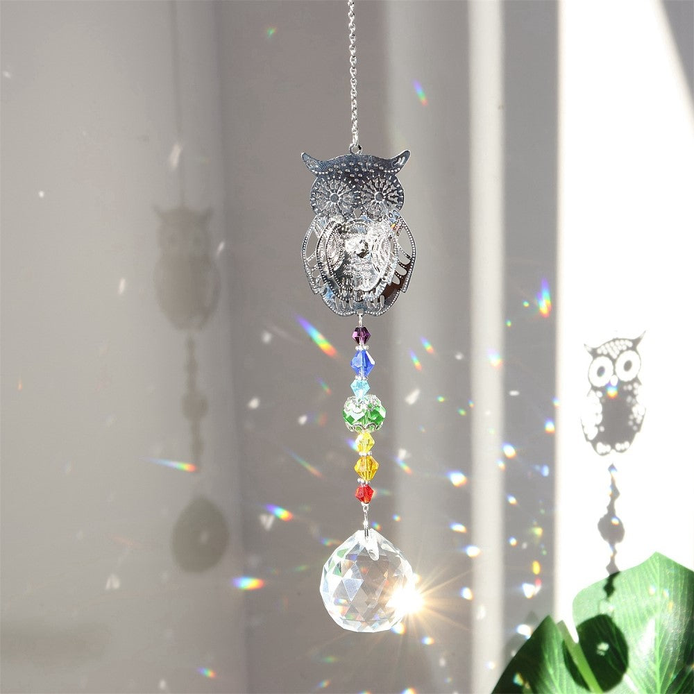 Chakra Owl Suncatcher