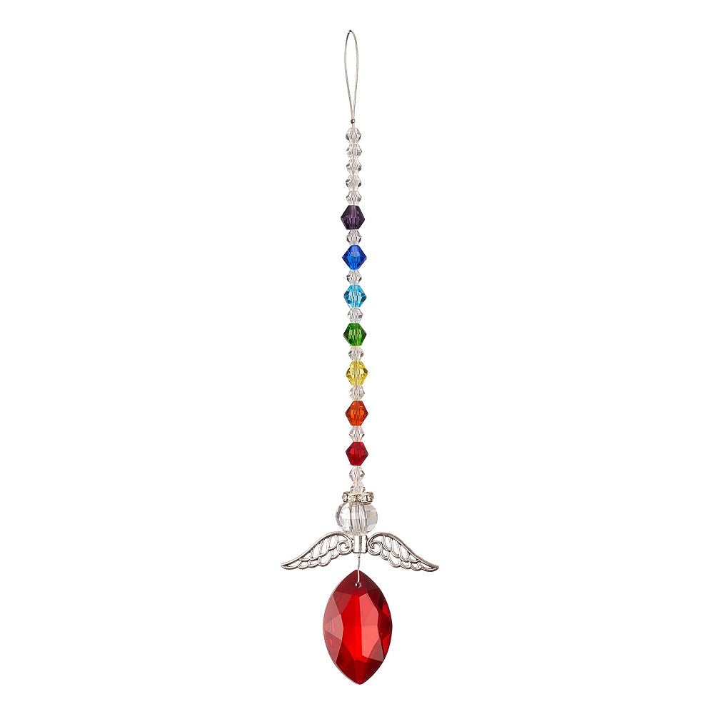 Red Angel Chakra Suncatcher