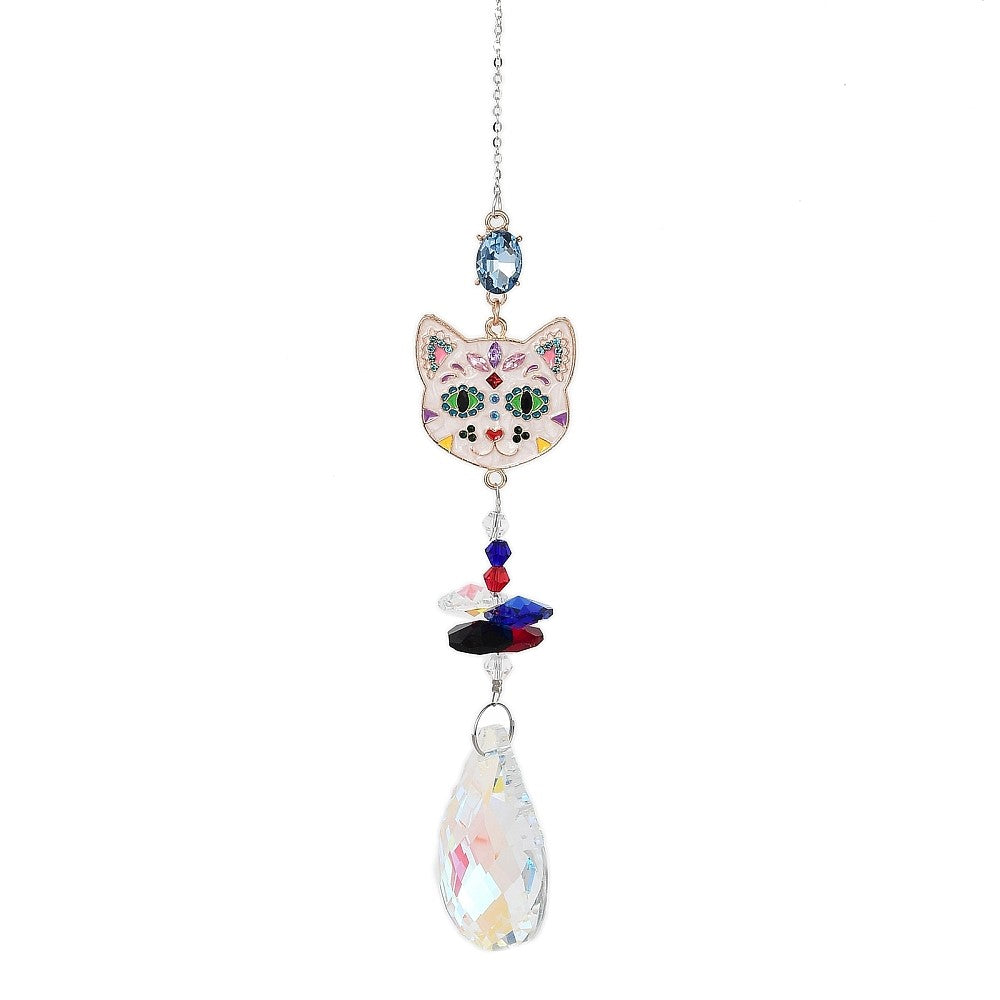 Rhinestone Cat Face Suncatcher