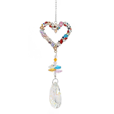 Rhinestone Heart Suncatcher