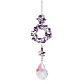 Rhinestone Purple Circle Suncatcher