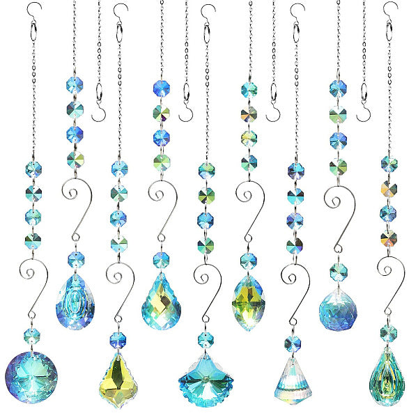 Glass Celestial Suncatchers - Set of 9