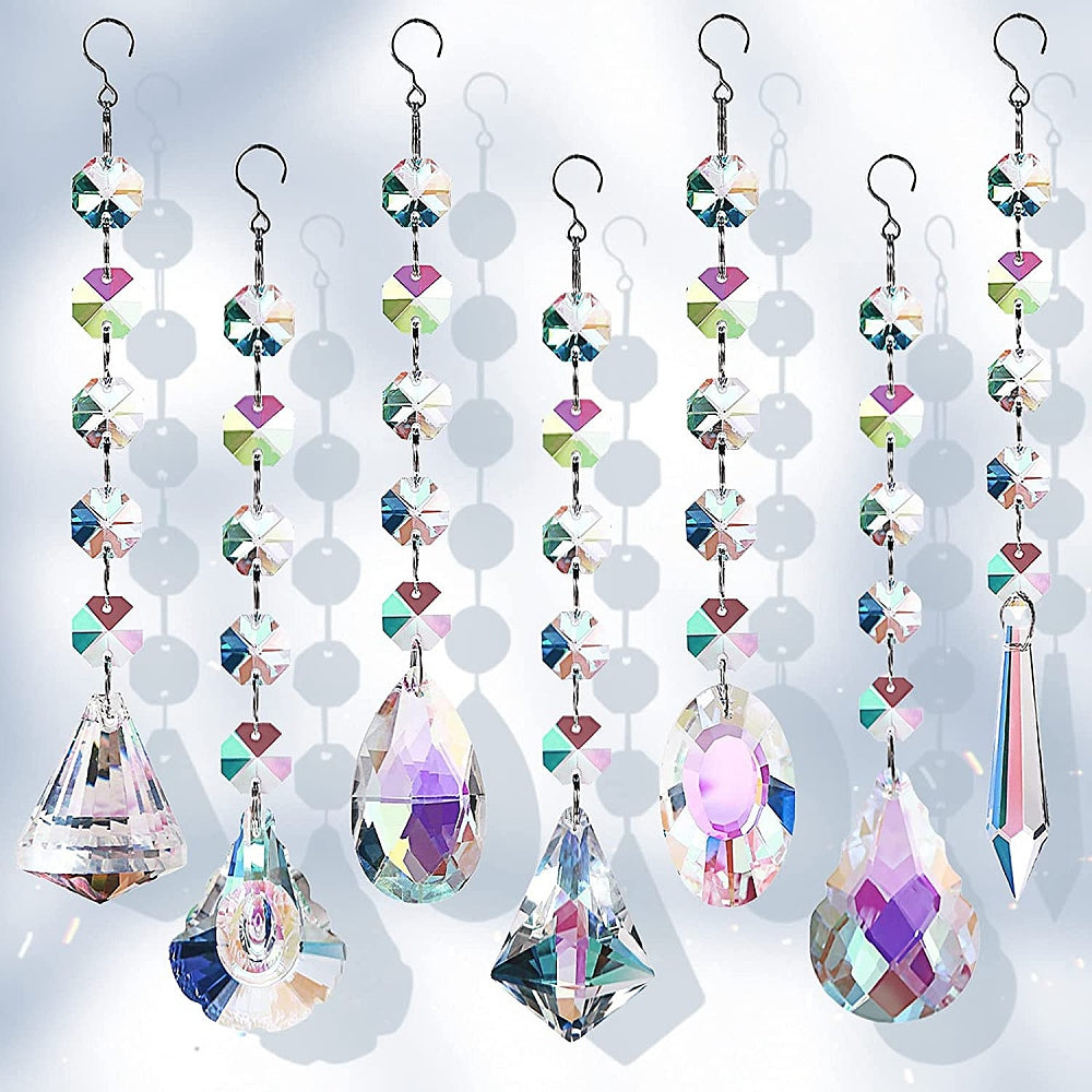 Glass Suncatcher Set of 7