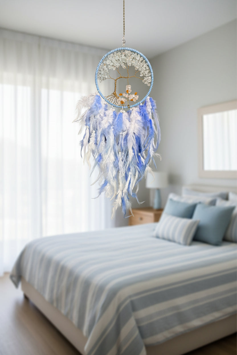Aquamarine Double tree Mandala