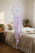 Pink and white web Macramé Dreamcatcher