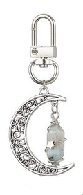 Opalite Wire Wrap with Moon Bag Clip