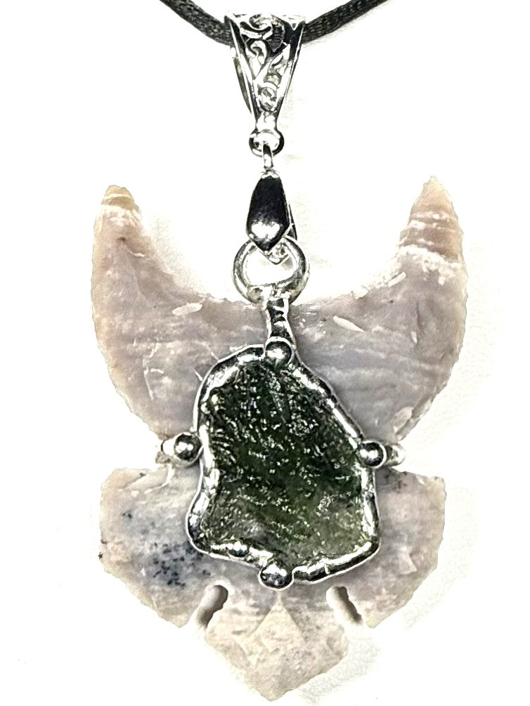Empowerment Moldavite Arrowhead Pendant