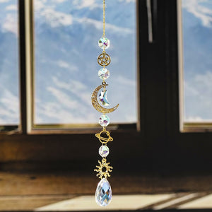 Gold Pentacle Celestial Suncatcher