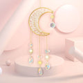 Moon with Clear Quartz Tree Large Suncatcher Decor