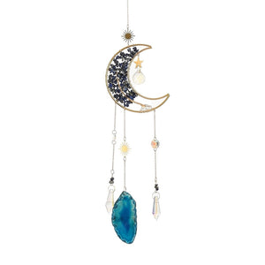 Lapis Tree Moon with Agate Suncatcher