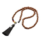 Buddhist Wood Bead Mala With Chakra Stones
