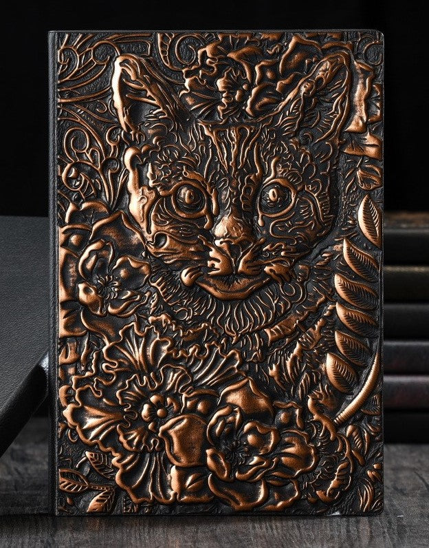 Cat Journal Brass Color