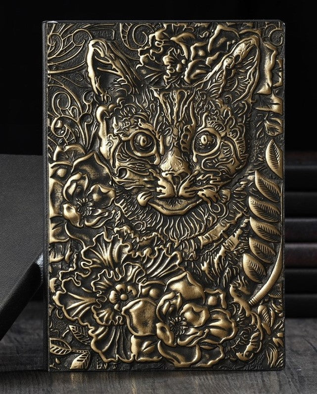 Cat Journal Gold Color