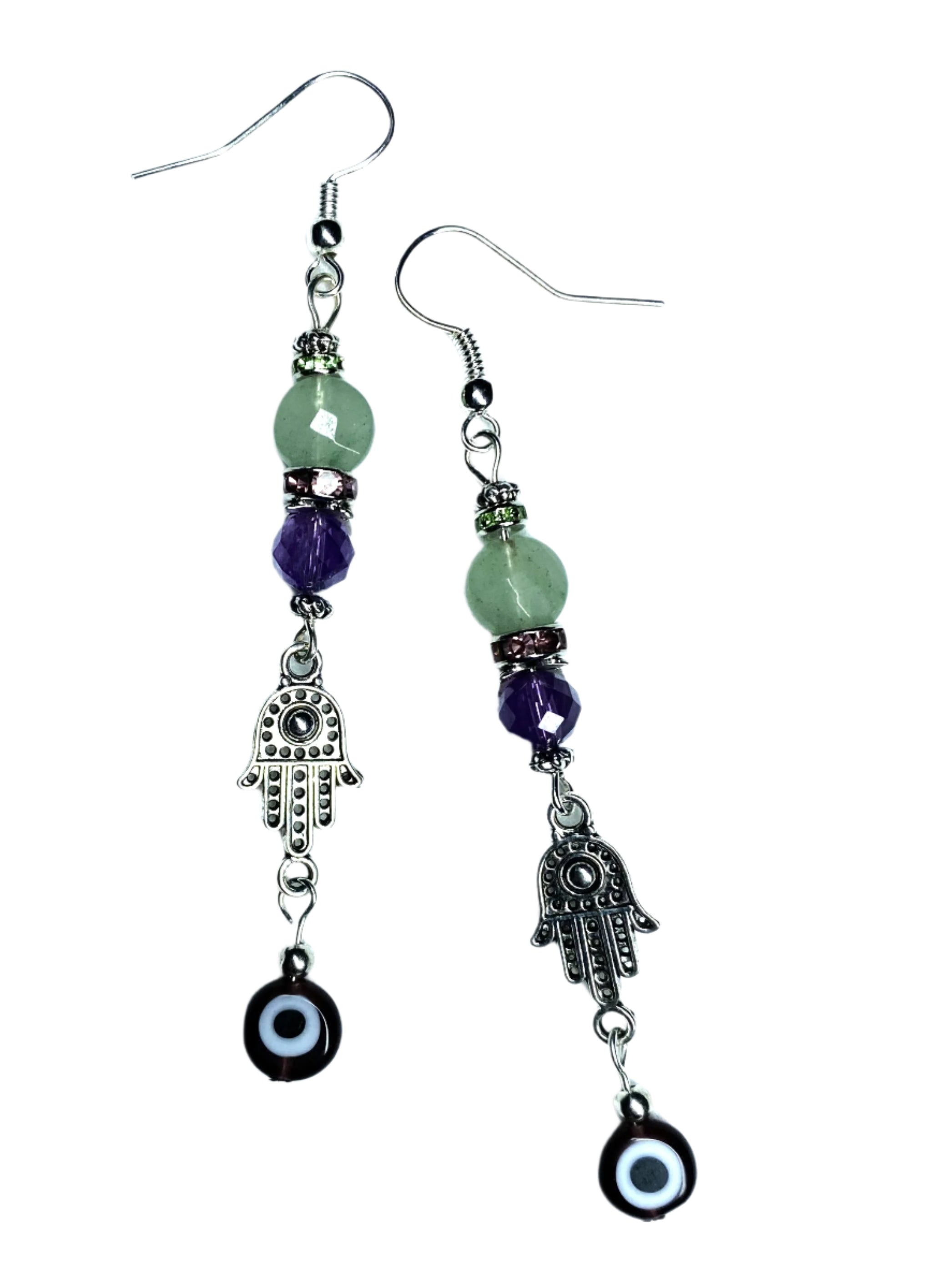 Healer Hamsa Evil Eye Earrings