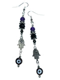 Protection Hamsa Evil Eye Earrings