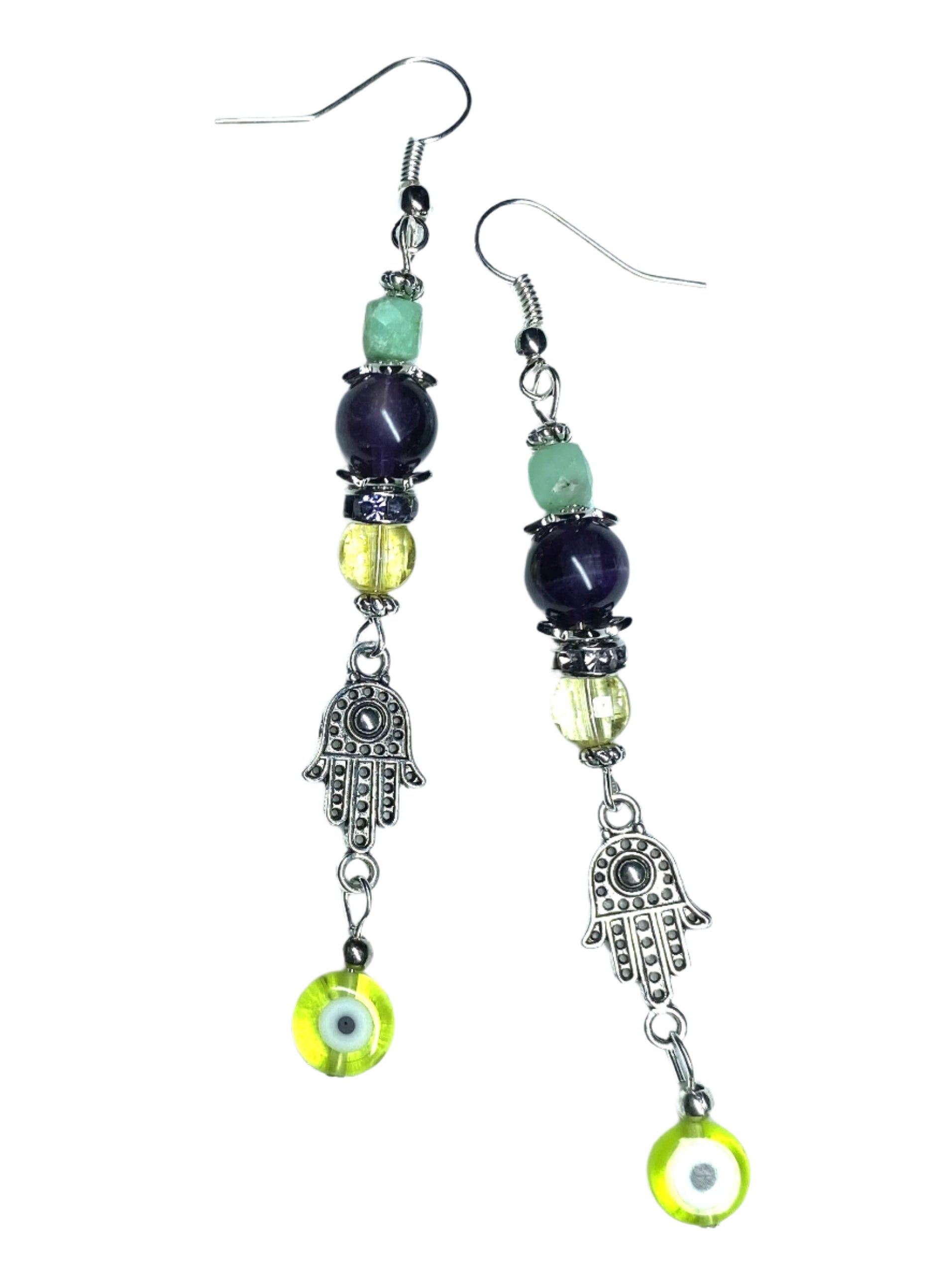 Well Being Hamsa Evil Eye Earrings