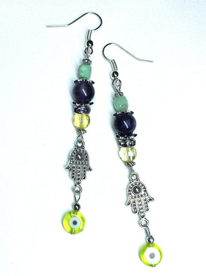 Well Being Hamsa Evil Eye Earrings