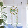 Green Aventurine Tree Heart Suncatcher
