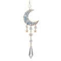 Aquamarine Chip Moon Suncatcher