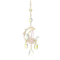 Crystals with Rose Quartz Moon Suncatcher