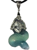 Custom Fluorite Snake Pendant