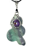Custom Fluorite Snake Pendant