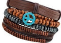 Peace Leather Bracelet