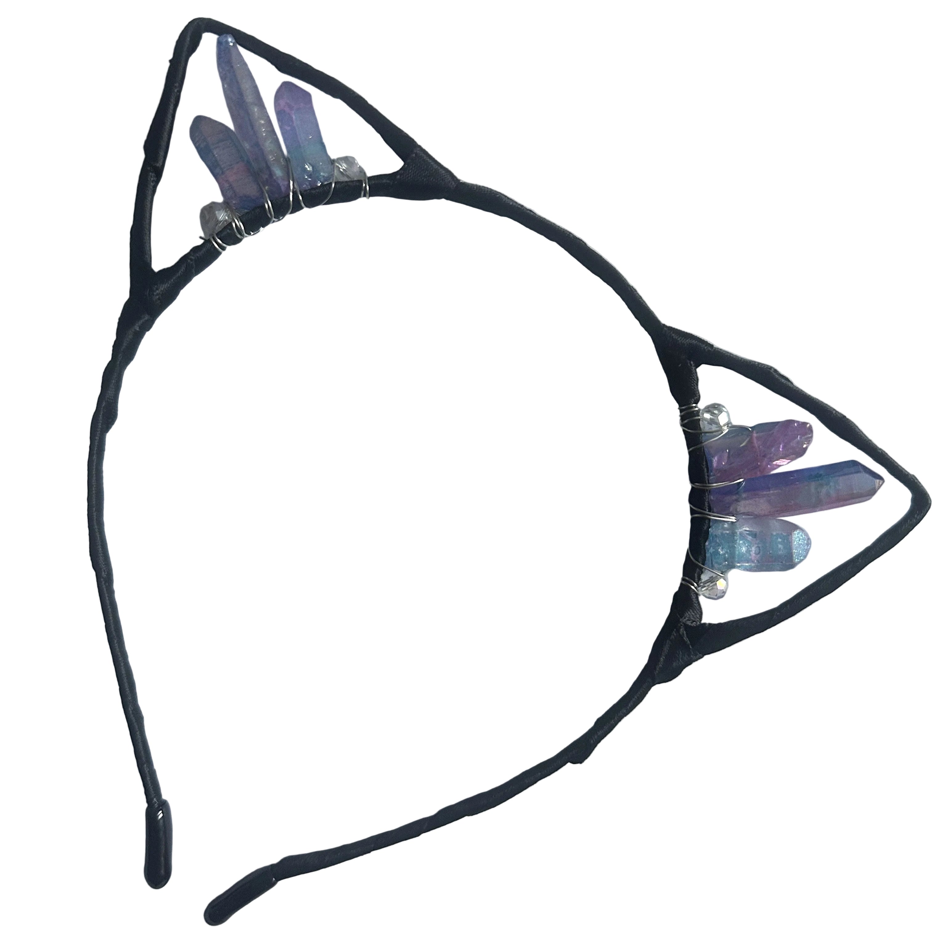 Aqua Purple Cat Ears