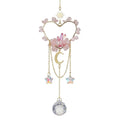 Rose Quartz Heart Suncatcher