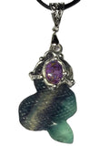 Custom Fluorite Snake Pendant