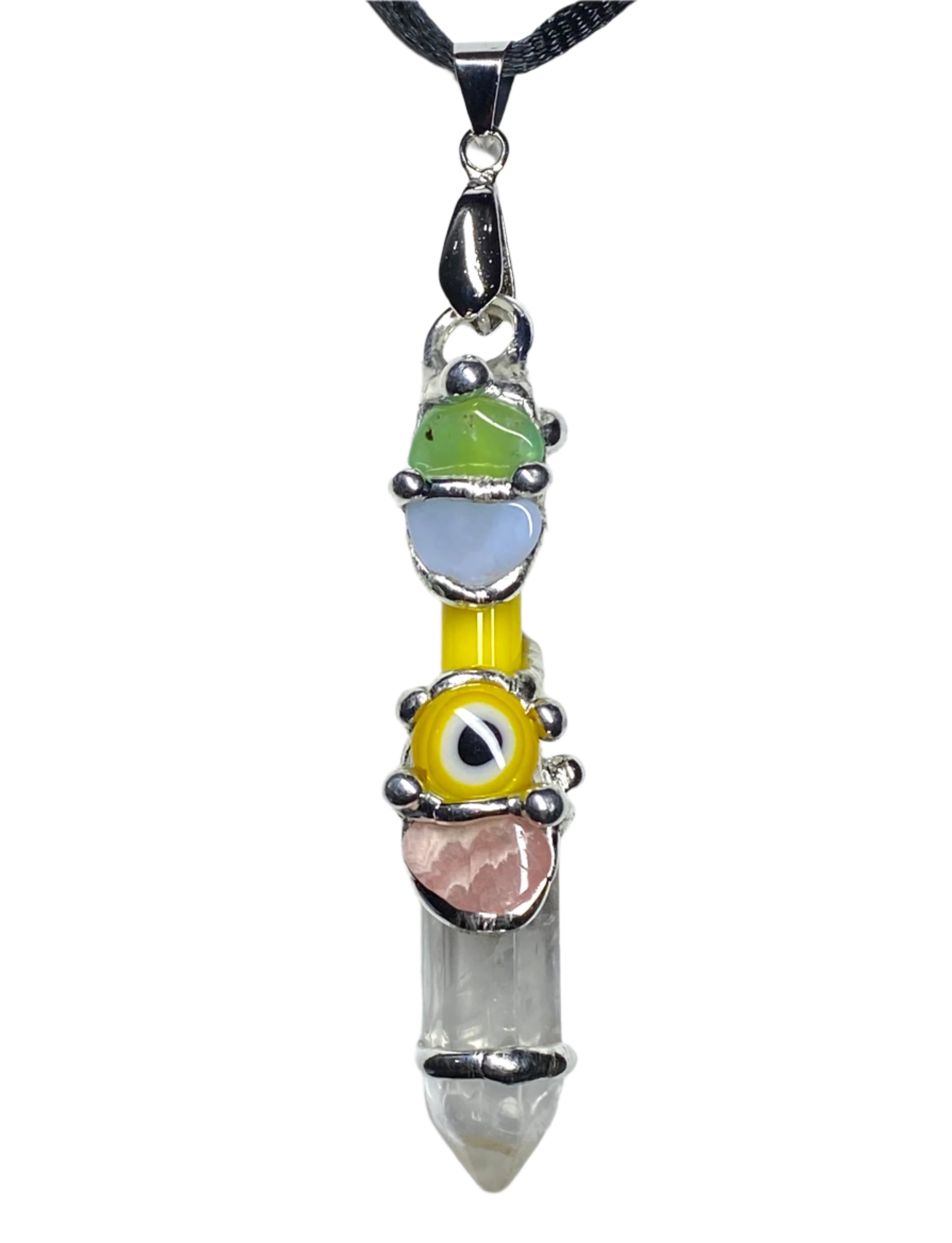 Happiness Evil Eye Baby Wand Pendant