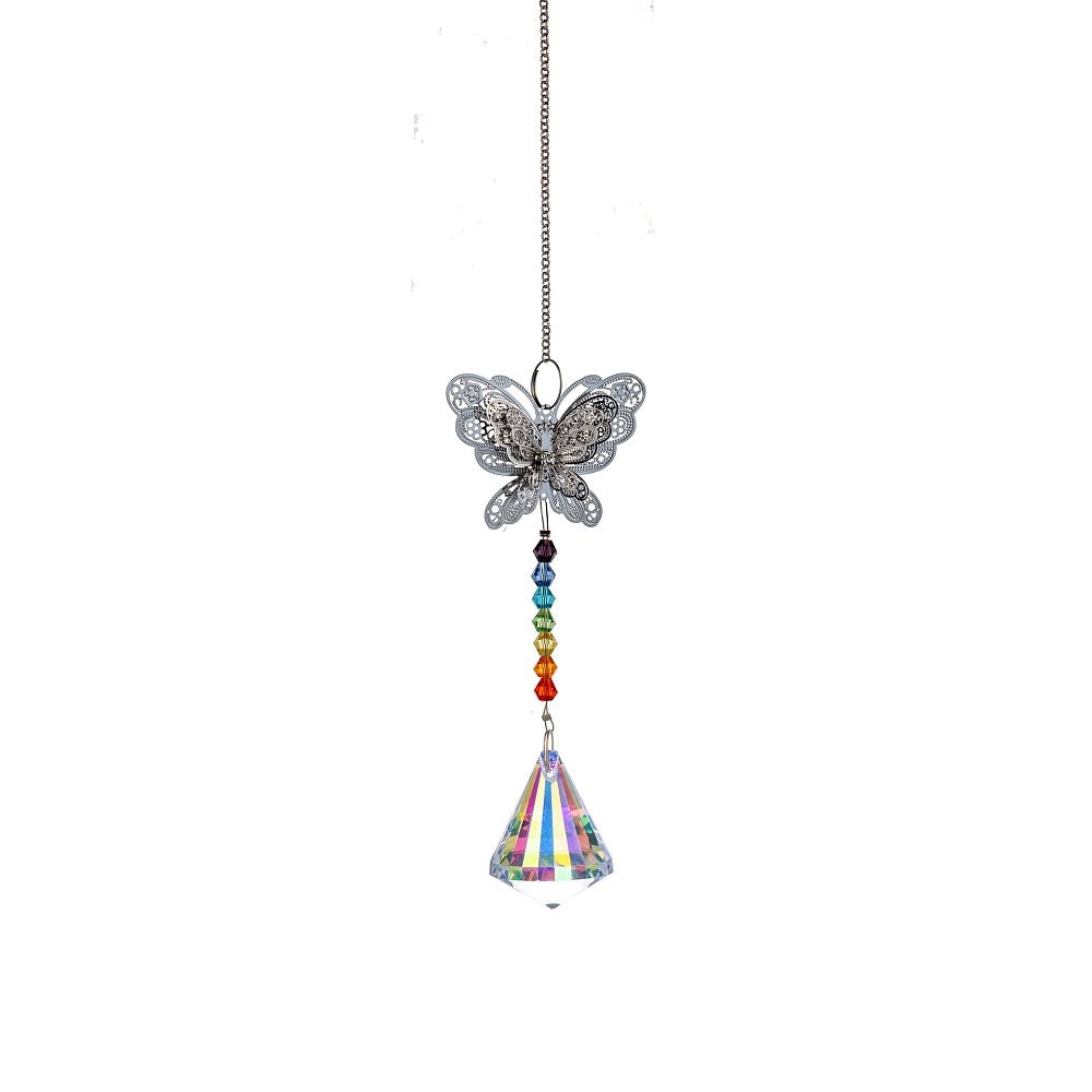 Chakra Butterfly Diamond Suncatcher